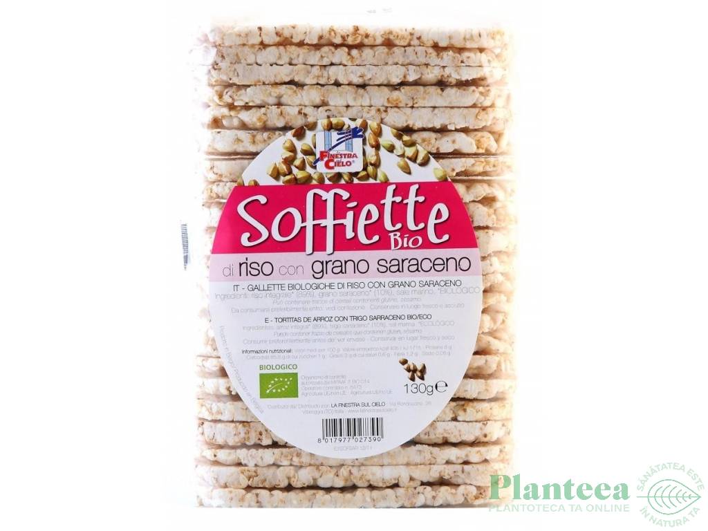 Rondele expandate orez hrisca cu sare eco 130g - LA FINESTRA SUL CIELO