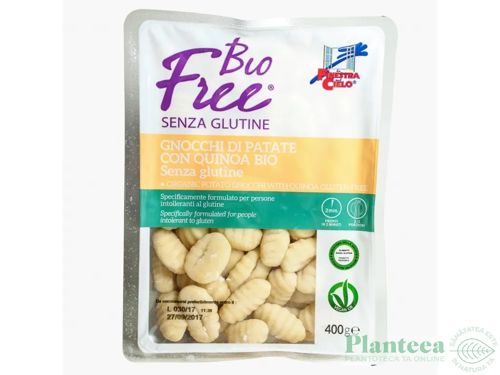 Paste gnocchi cartofi quinoa fara gluten eco 400g - LA FINESTRA SUL CIELO