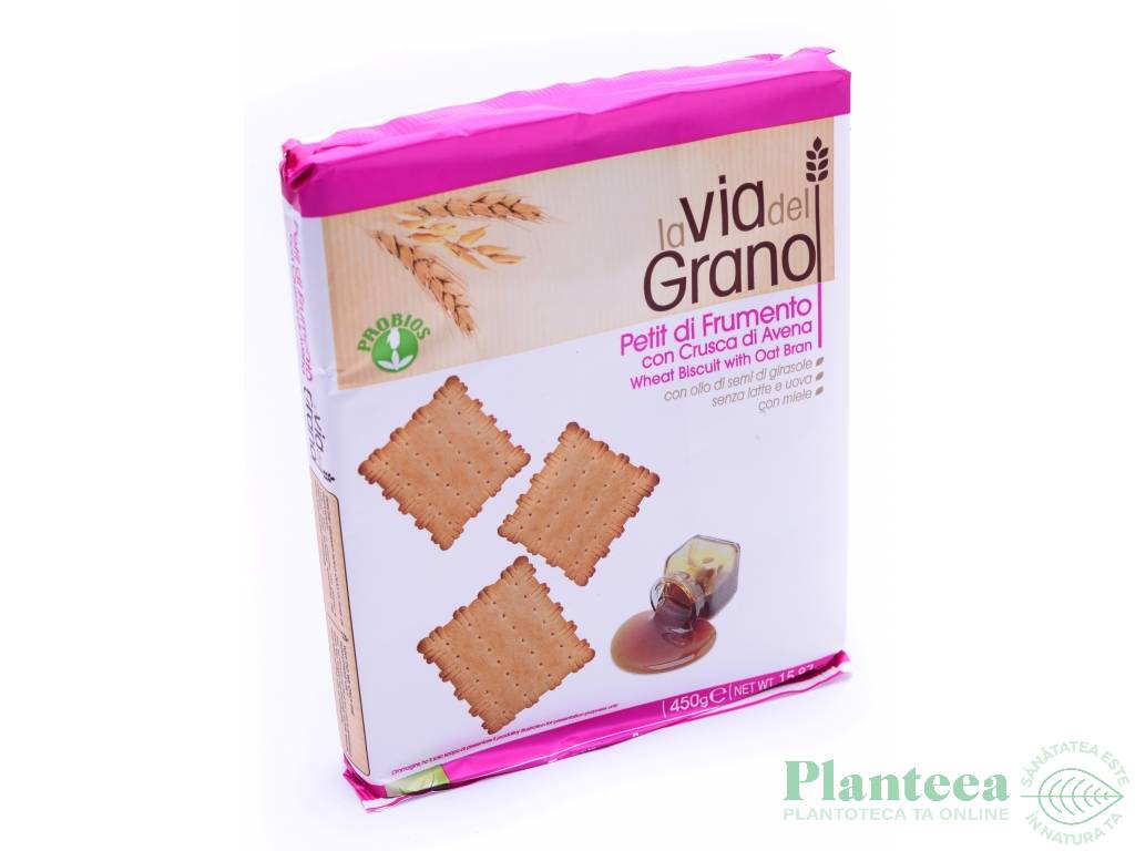 Biscuiti petit grau tarate ovaz eco 450g - PROBIOS