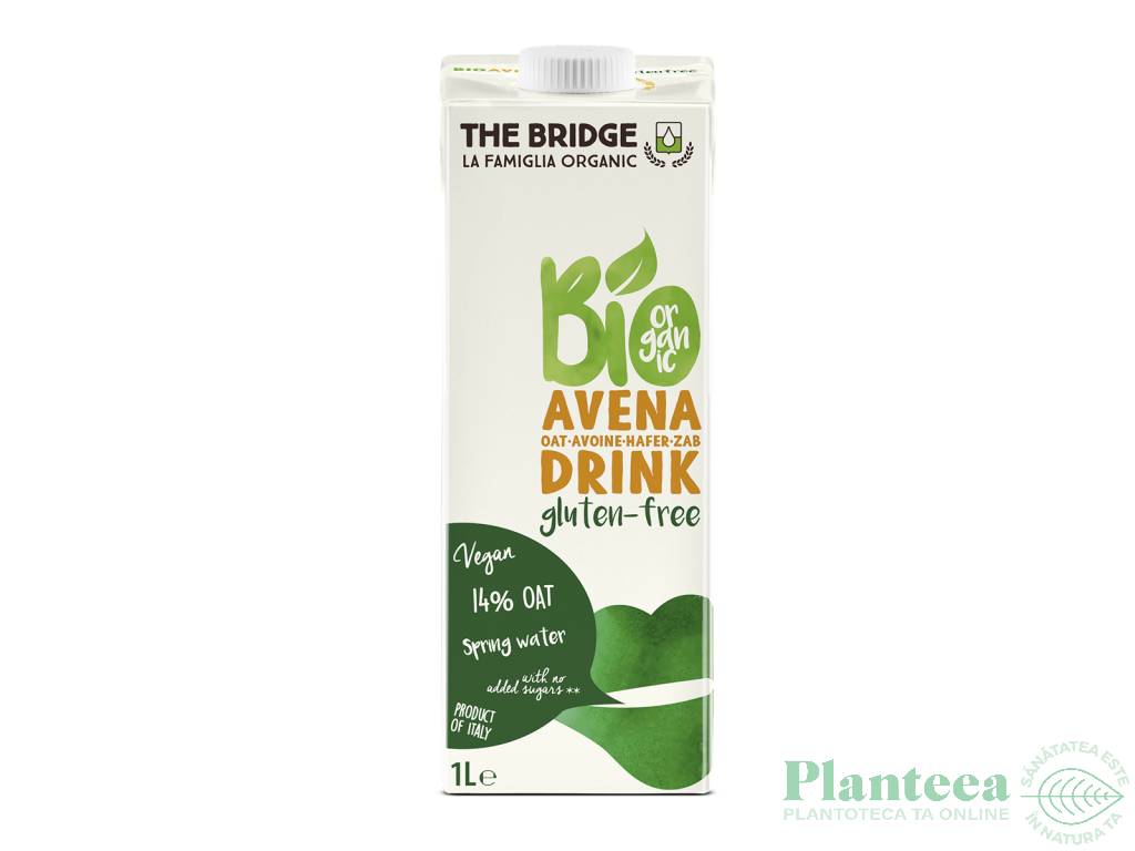 Lapte ovaz fara gluten eco 1L - THE BRIDGE