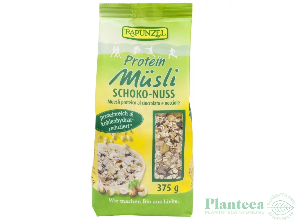 Musli proteic alune ciocolata eco 375g - RAPUNZEL