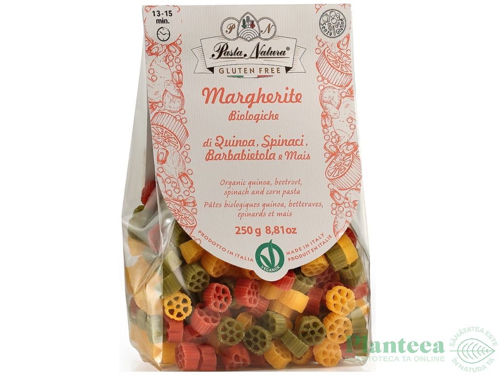 Paste margarete tricolore bio fara gluten 250g - PASTA NATURA