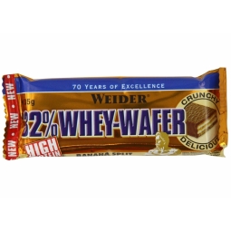 Baton proteic 32% WheyWafer banana split 35g - WEIDER