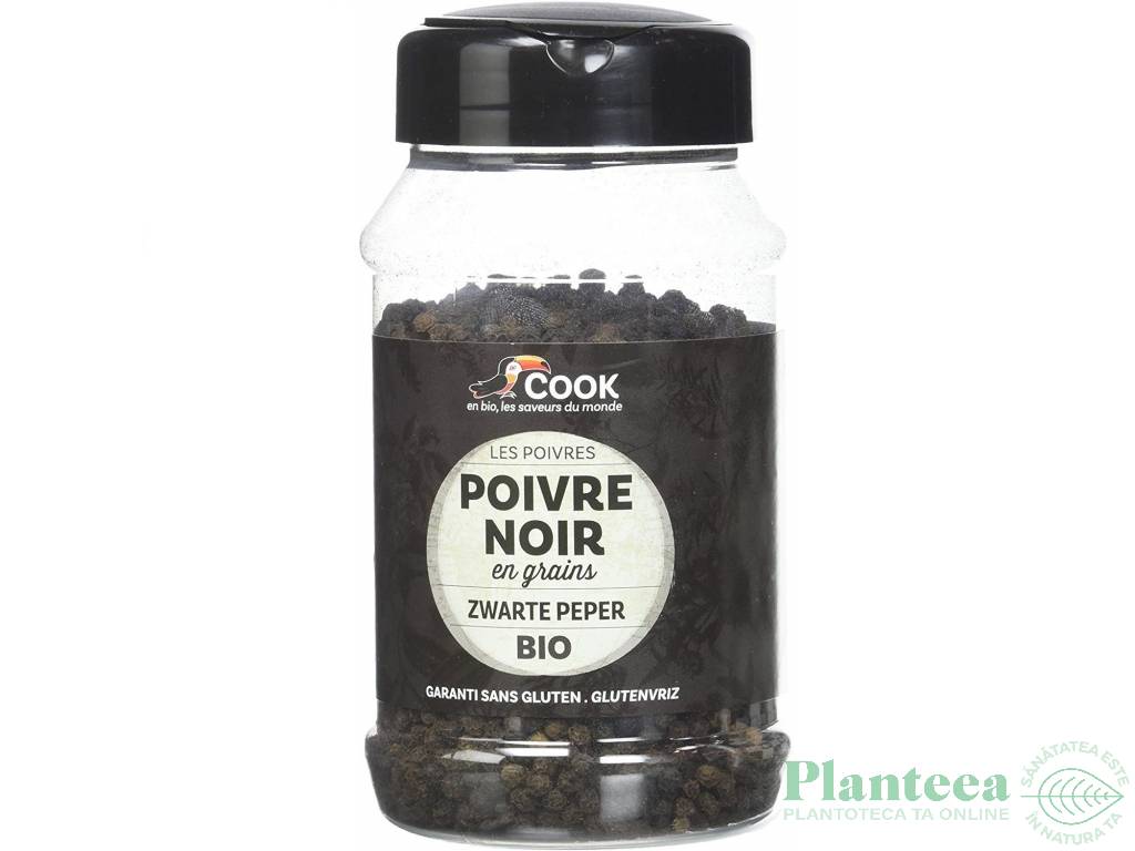 Condiment piper negru boabe bio 200g - COOK