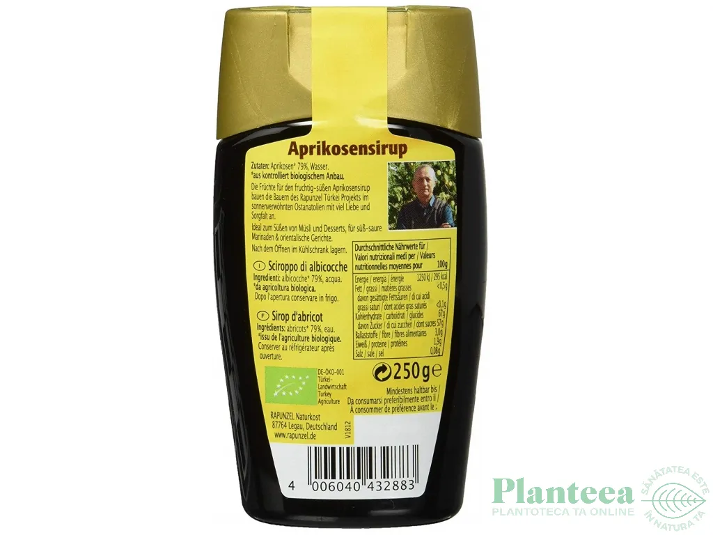 Indulcitor sirop caise eco 250g - RAPUNZEL