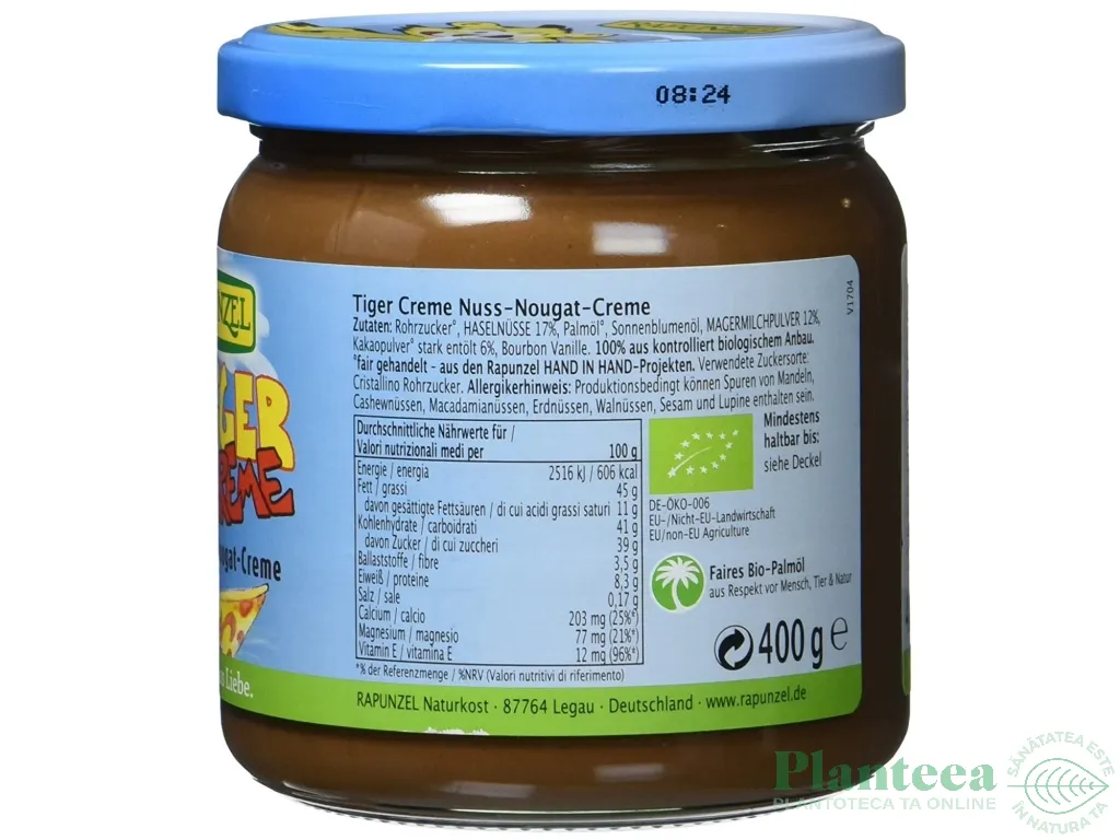 Crema desert nougat Tiger eco 250g - RAPUNZEL