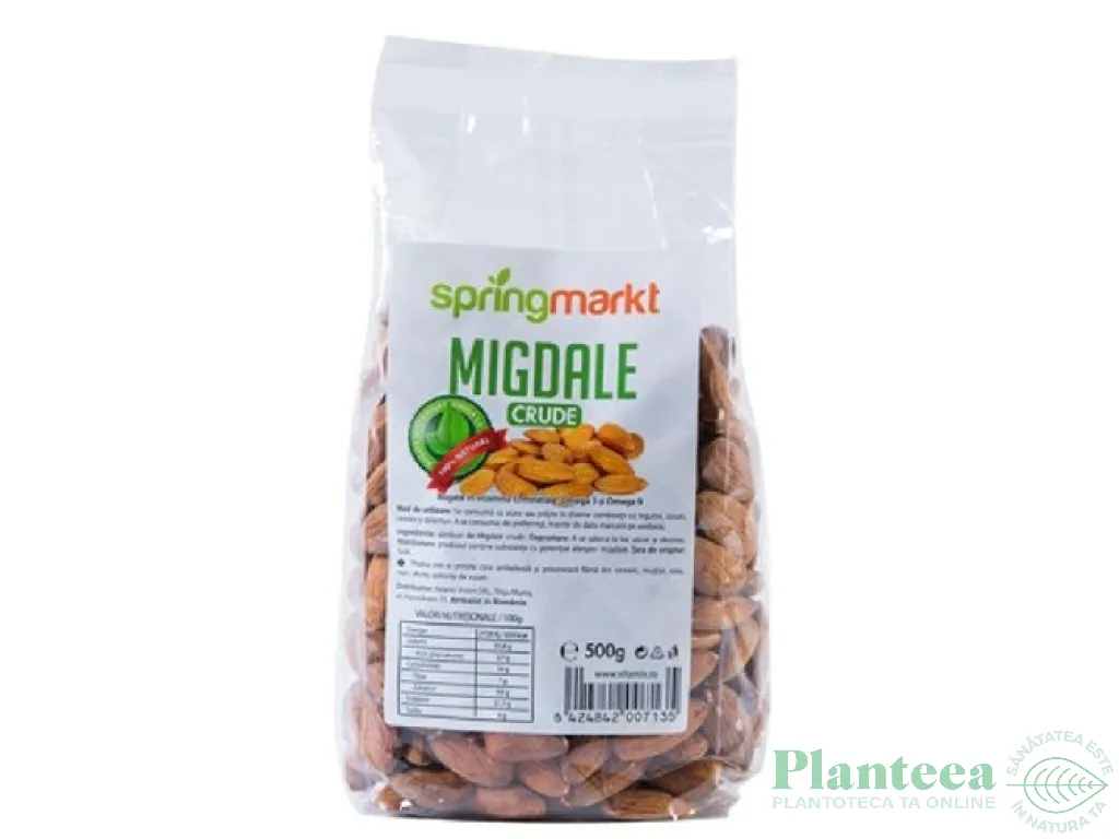 Migdale crude necojite 500g - SPRINGMARKT
