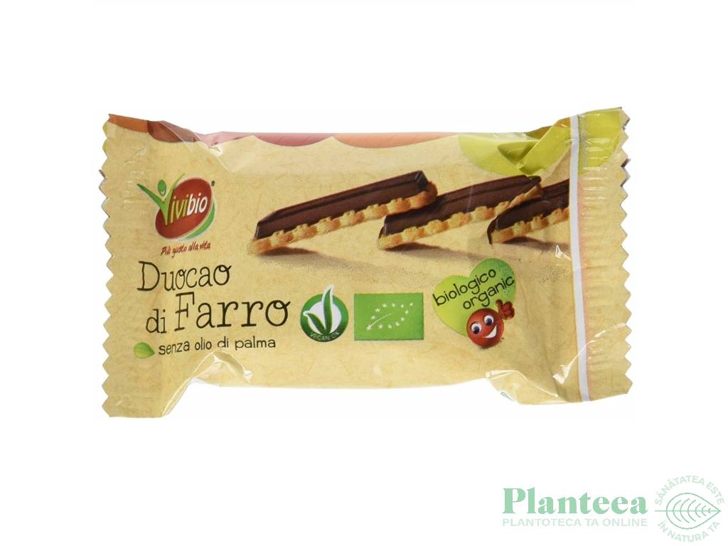 Biscuiti spelta invelis ciocolata eco 28g - VIVIBIO