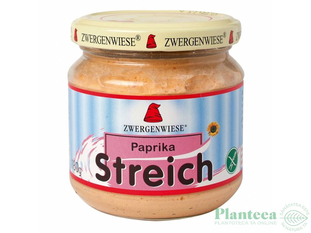 Pate vegetal fl soarelui ardei eco 180g - ZWERGENWIESE