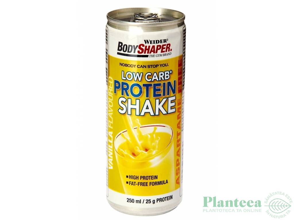 Shake proteic Low Carb vanilie 250ml - BODY SHAPER