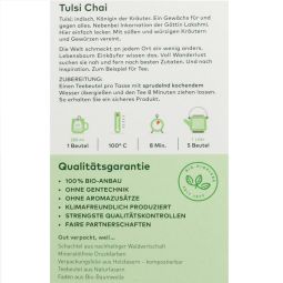 Ceai tulsi chai eco 20dz - LEBENSBAUM