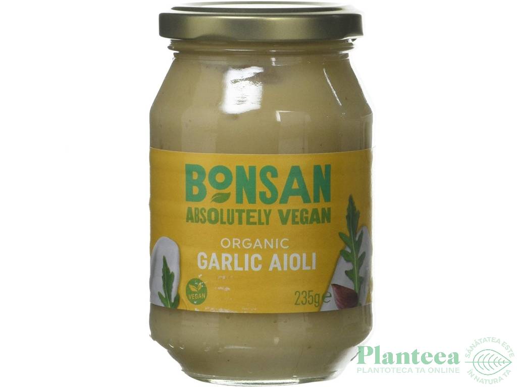 Maioneza vegana fl soarelui usturoi eco 235g - BONSAN