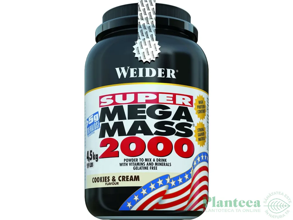 Super mega mass 2000 cookies cream 4,5kg - WEIDER