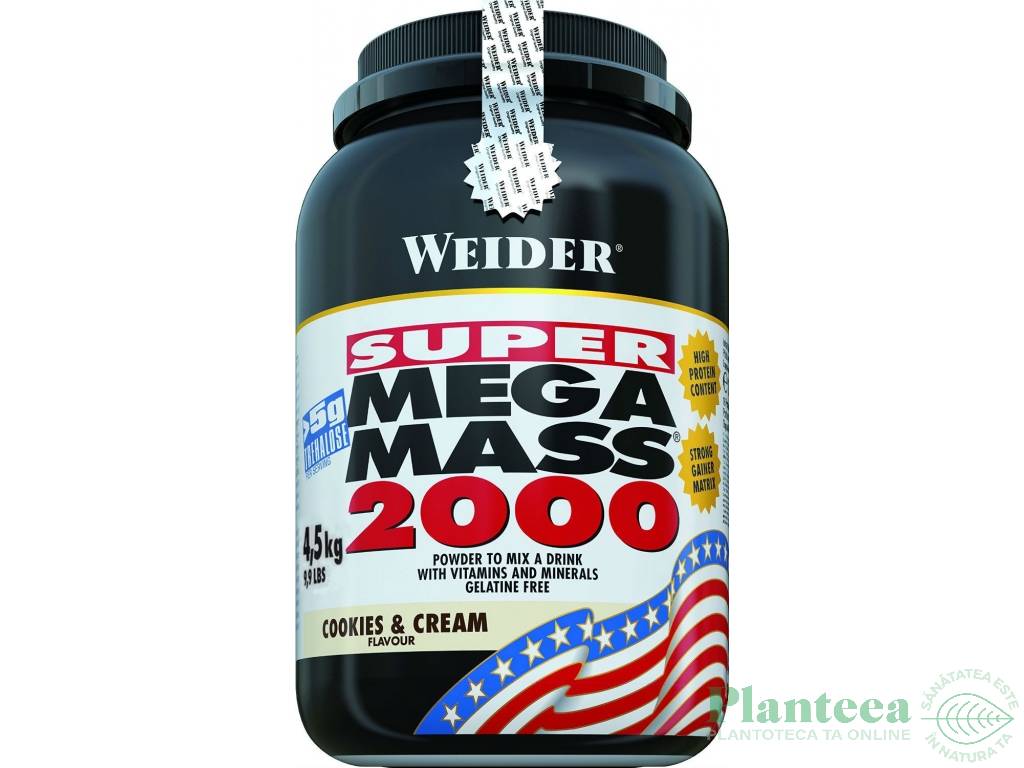 Super mega mass 2000 cookies cream 4,5kg - WEIDER