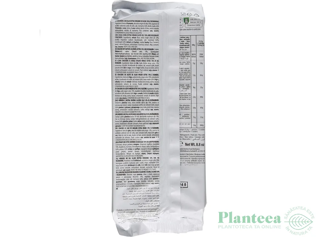 Crackers ulei masline rozmarin eco 250g - CRICH