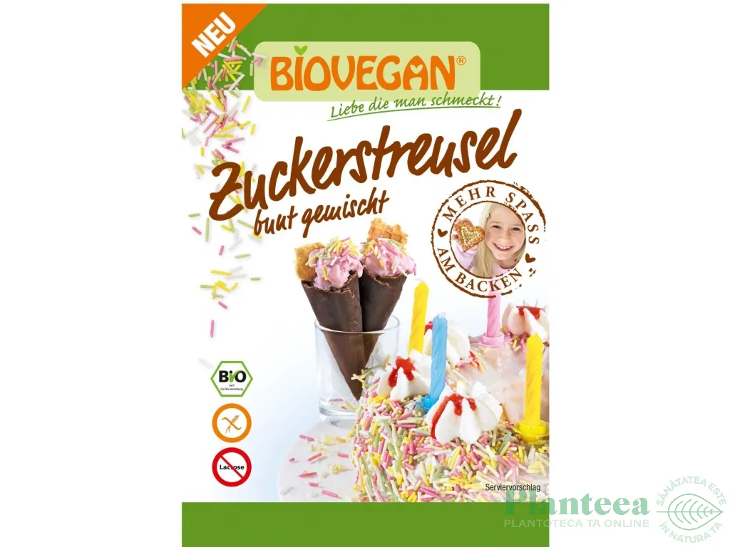 Betisoare colorate decorare dulciuri eco 88g - BIOVEGAN