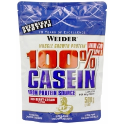 Pulbere proteica caseina 100% zi noapte fructe rosii crema 500g - WEIDER