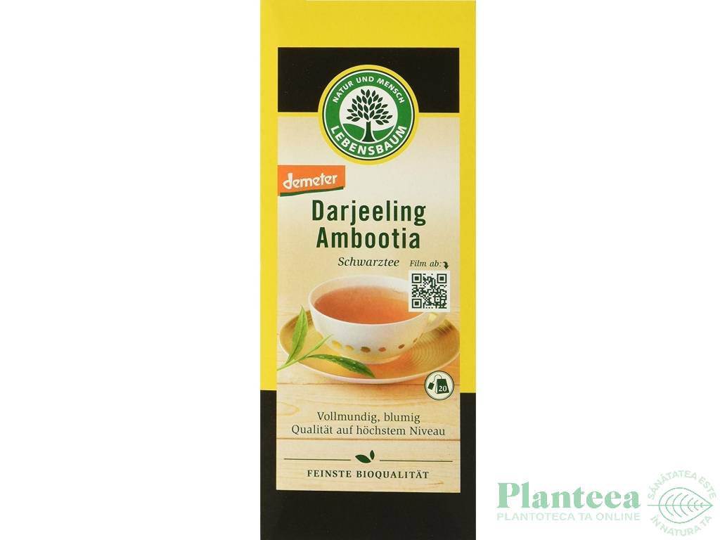 Ceai negru darjeeling Ambootia eco 20dz - LEBENSBAUM