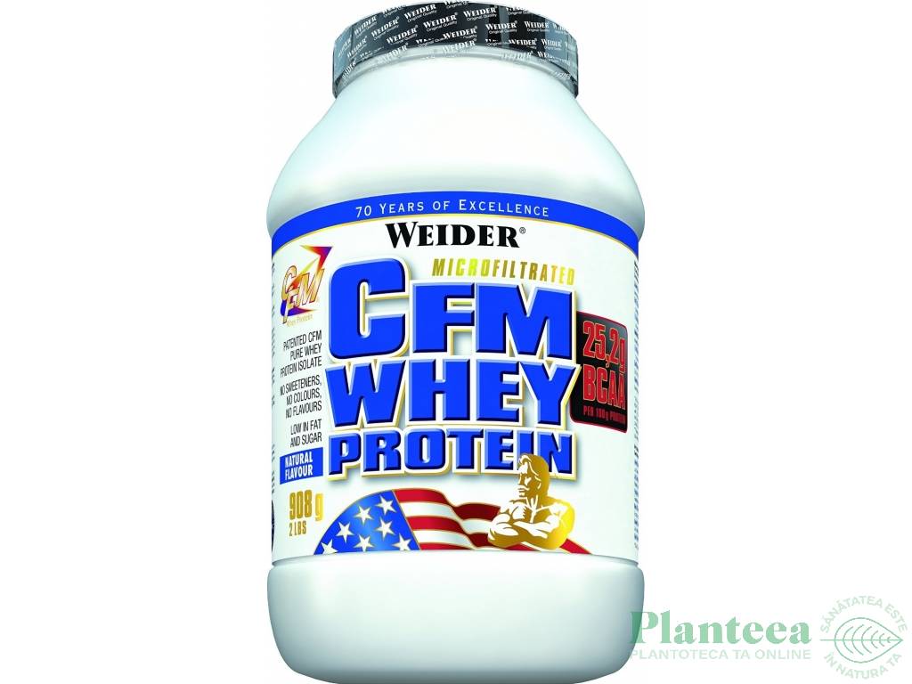 Pulbere proteica zer izolat CFM neutru 908g - WEIDER