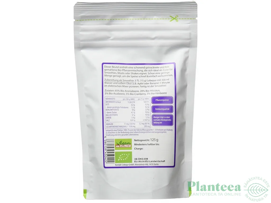 Pulbere fructe padure 125g - LEBEPUR