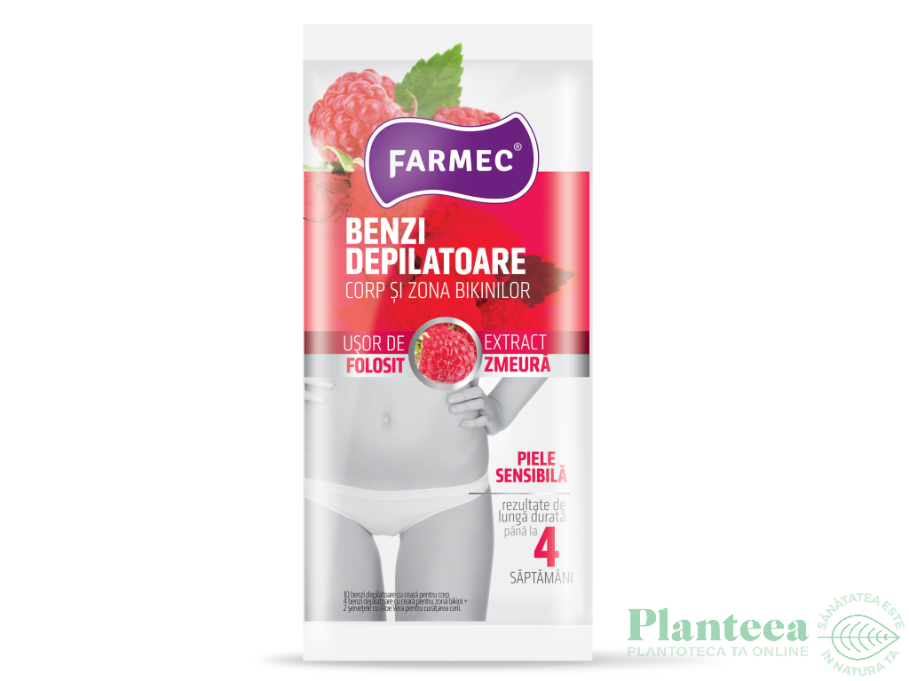 Benzi depilatoare corp bikini zmeura 10b - FARMEC