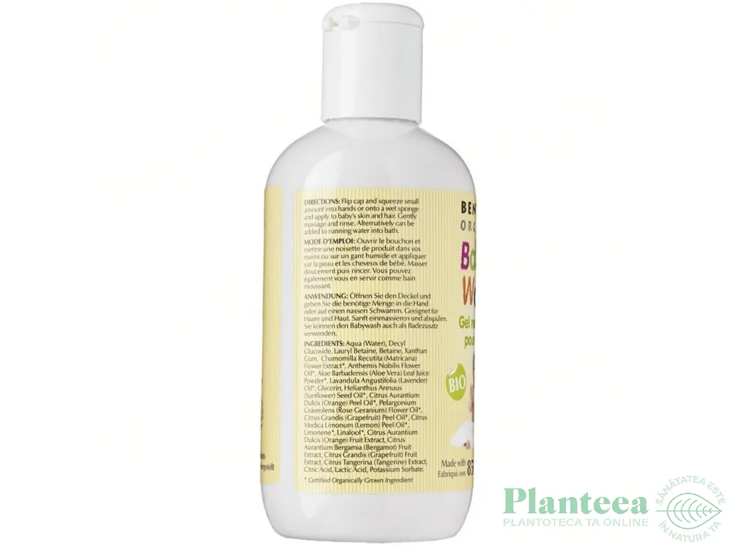 Sampon gel dus musetel bebe 250ml - BENTLEY ORGANIC