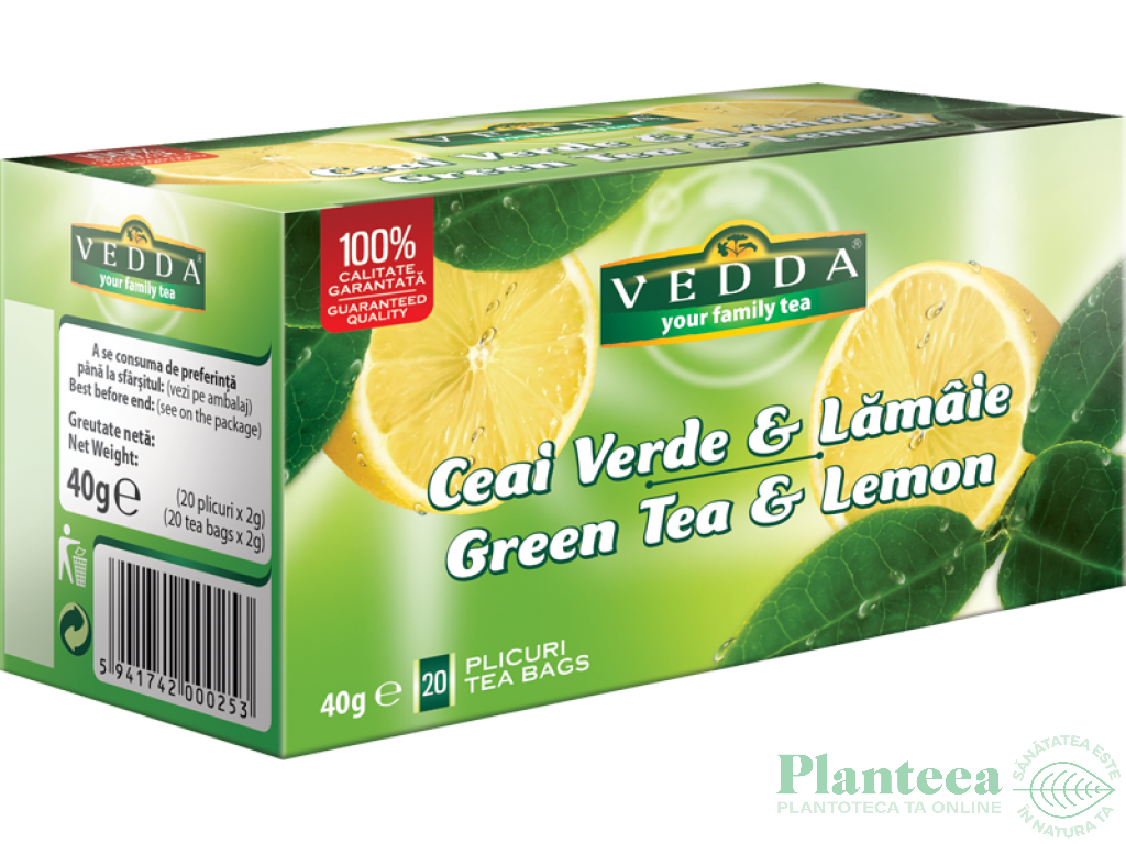 Ceai verde lamaie 20dz - VEDDA