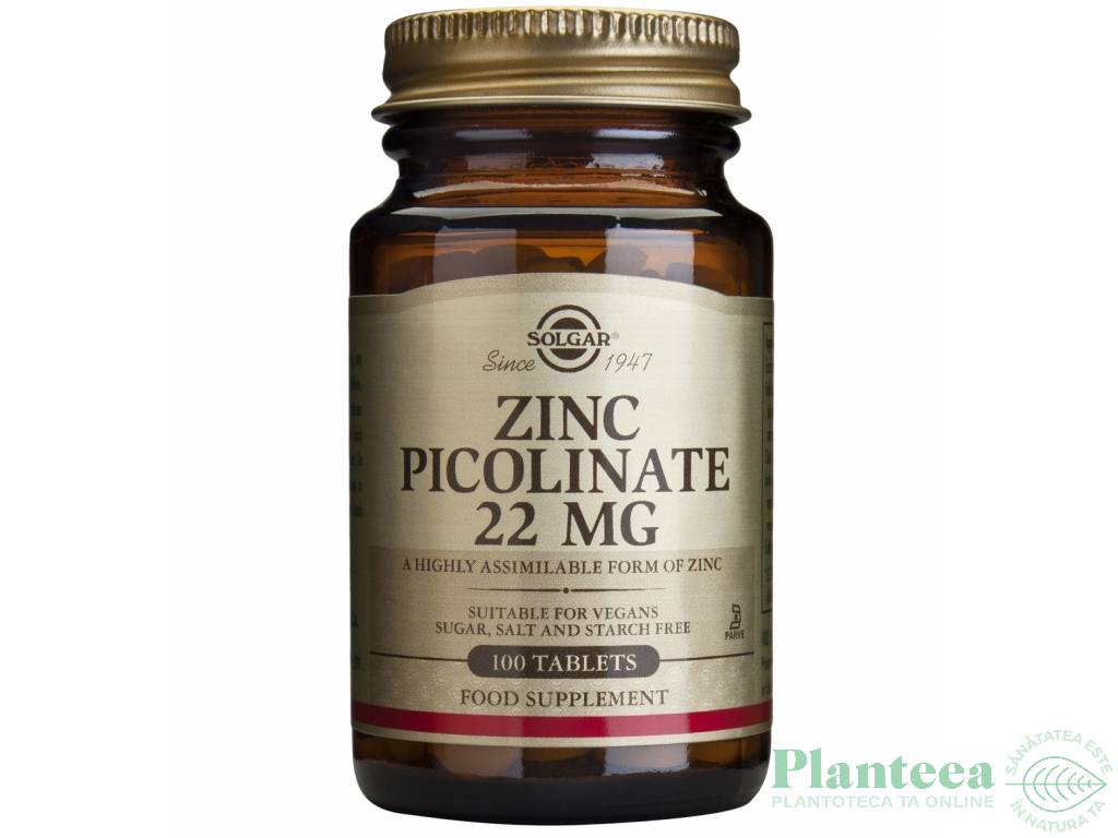 Zinc picolinat 22mg 100cp - SOLGAR