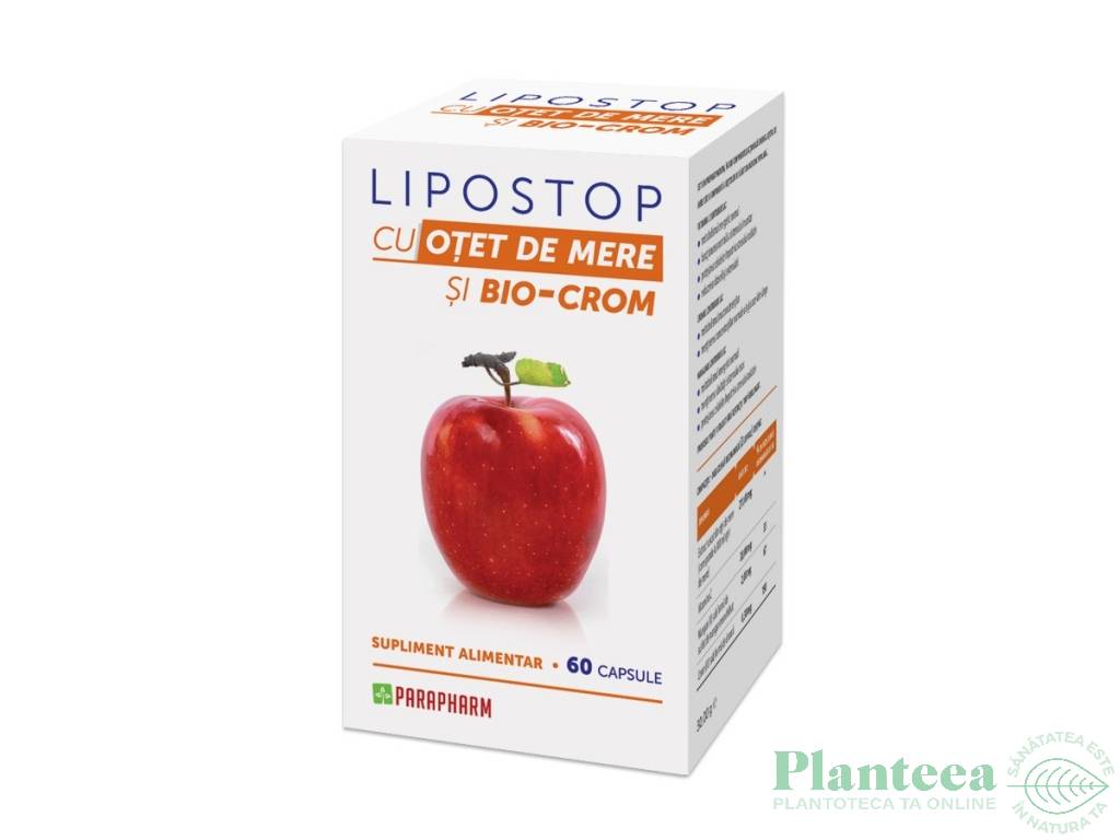 Pachet Lipostop otet mere crom 3x60cps - PARAPHARM