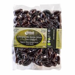 Masline negre Botija cu samburi eco 150g - LIFEFOOD