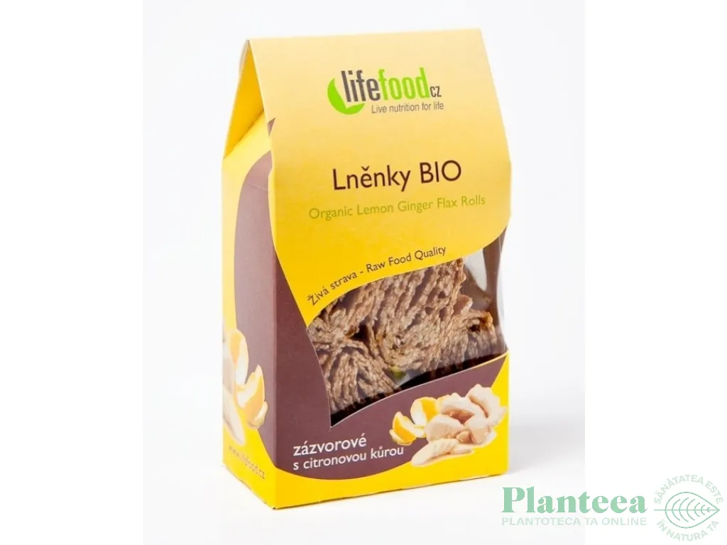Rulouri seminte in lamaie ghimbir raw bio 80g - LIFEFOOD