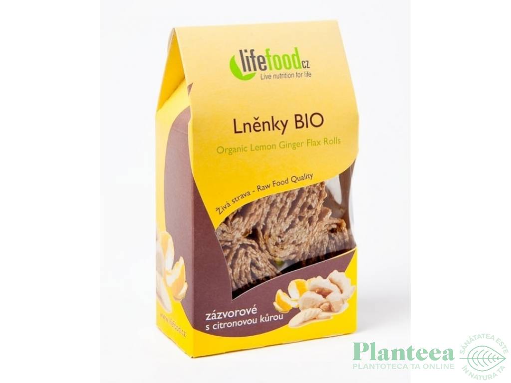 Rulouri seminte in lamaie ghimbir raw bio 80g - LIFEFOOD