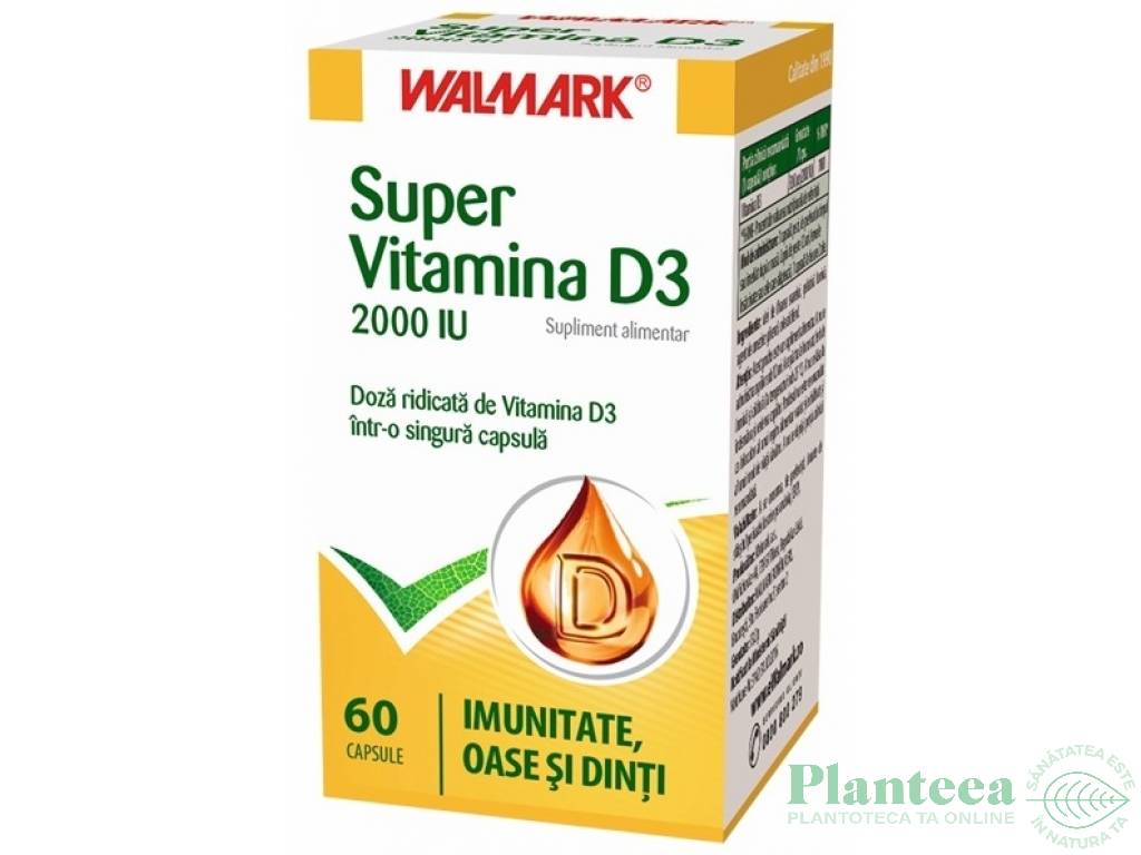 Super vitamina D3 2000ui 60cps - WALMARK