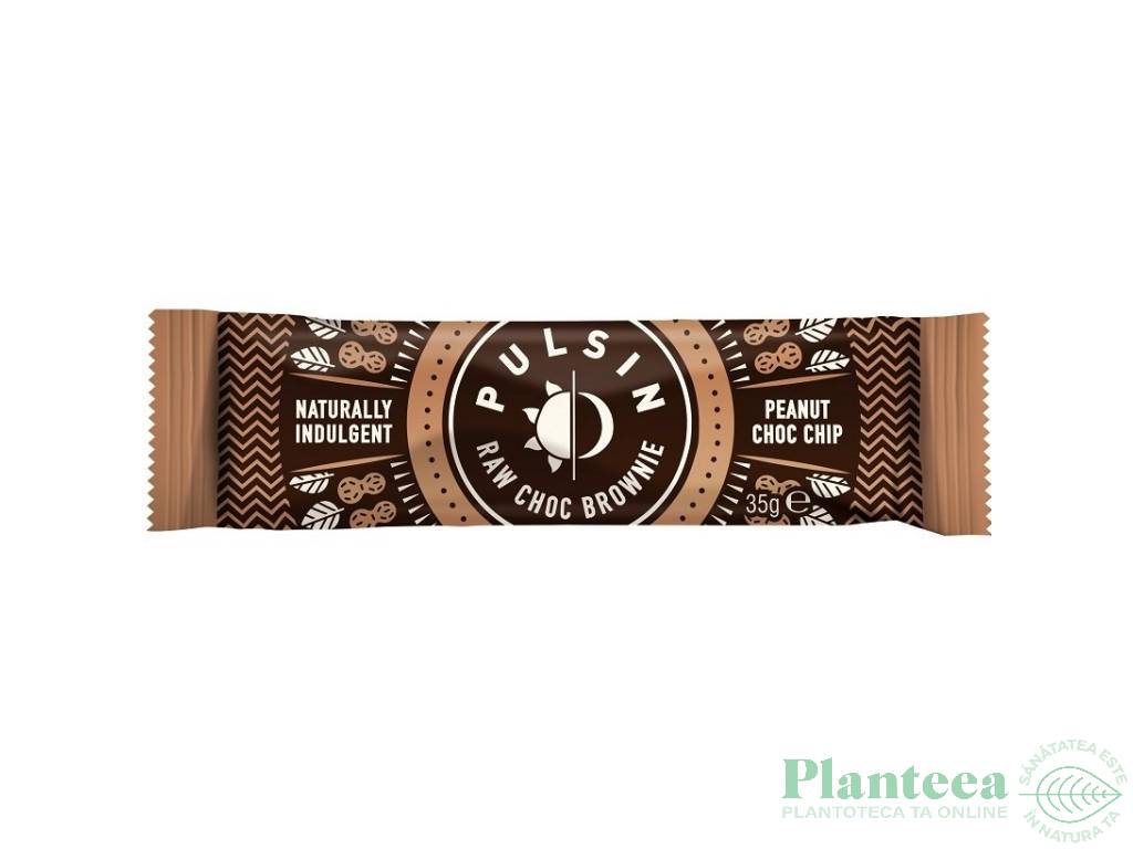 Baton ciocolata neagra arahide 35g - PULSIN