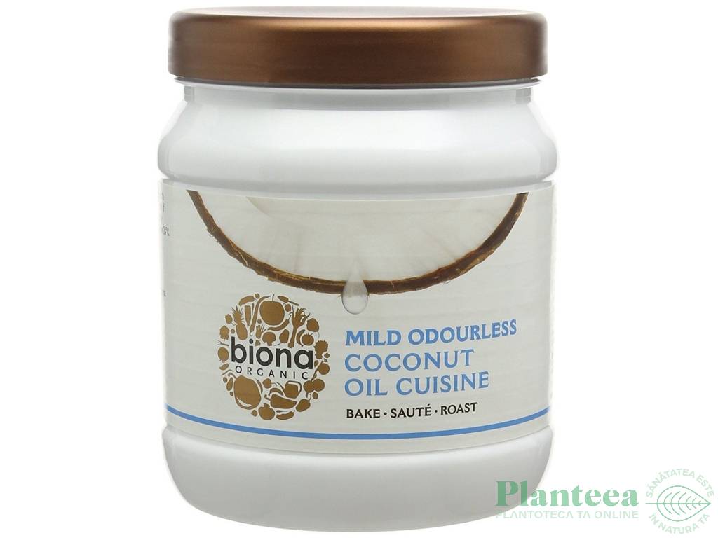 Ulei cocos dezodorizat pt gatit 875ml - BIONA