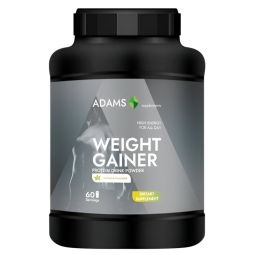 Pulbere proteica Weight Gainer aroma vanilie 60portii 3kg - ADAMS SUPPLEMENTS