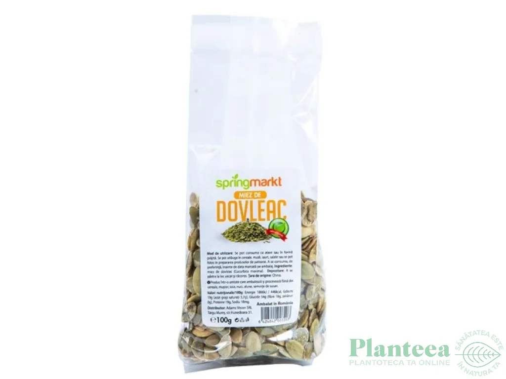 Seminte dovleac decojite 100g - SPRINGMARKT