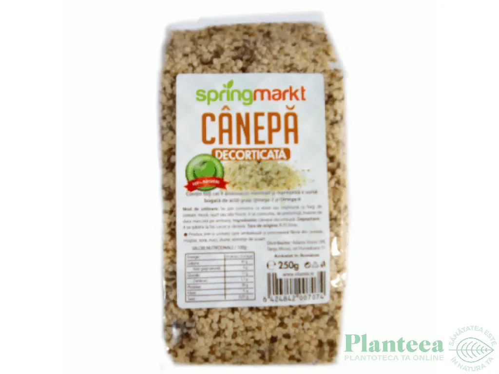 Seminte canepa decorticate 250g - SPRINGMARKT