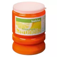 Lumanare parfumata borcan cu capac 30h citronella portocaliu 120g - BOLSIUS