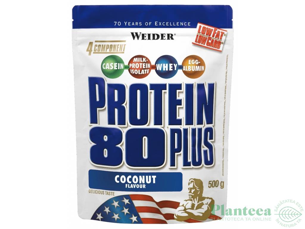Pulbere proteica mix 4sort 80+ cocos 500g - WEIDER