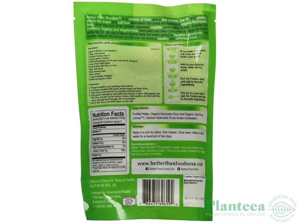 Paste taitei konjac eco 385g - BETTER THAN FOODS