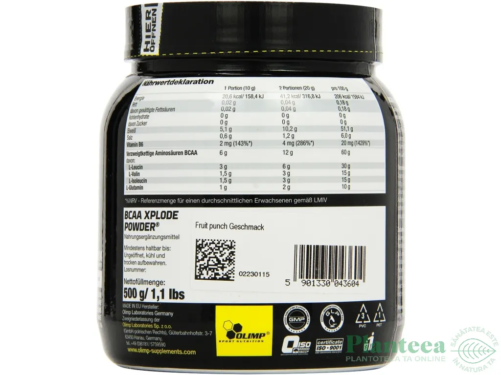 Pulbere BCAA Xplode 500g - OLIMP