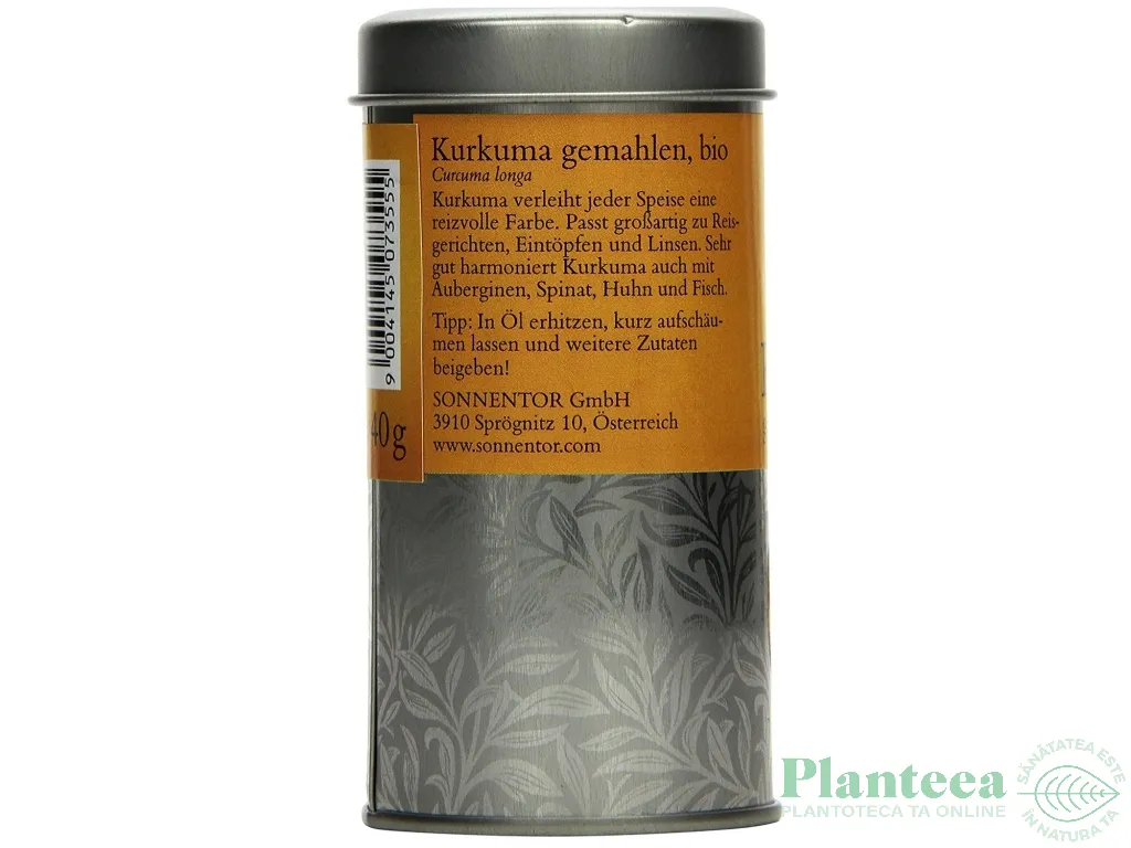 Condiment turmeric macinat eco solnita eco 40g - SONNENTOR
