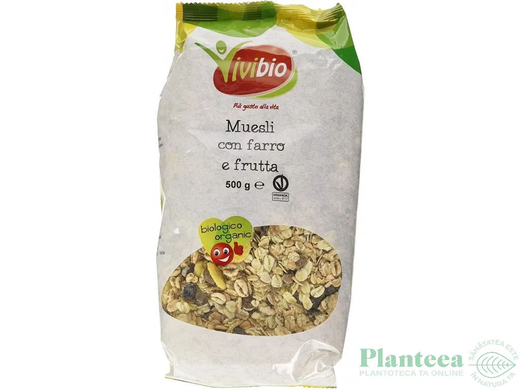 Musli spelta fructe eco 500g - VIVIBIO