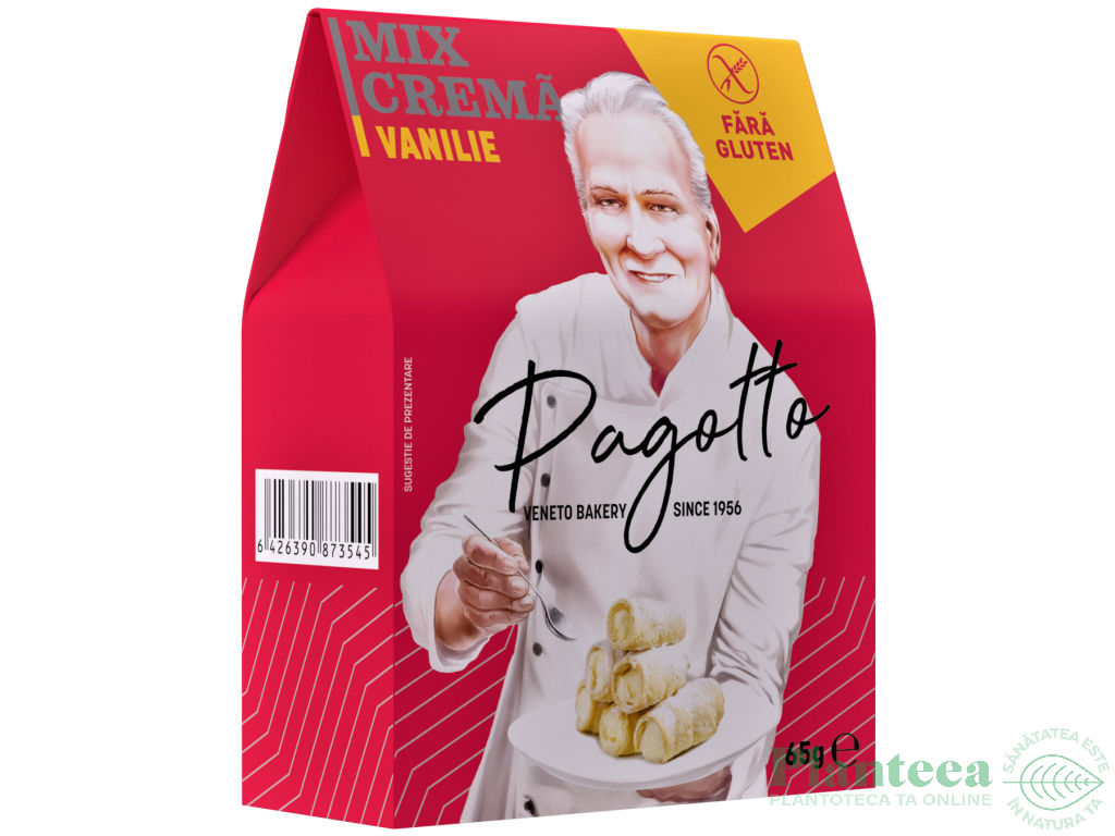 Crema vanilie pt prajituri fara gluten 65g - PAGOTTO