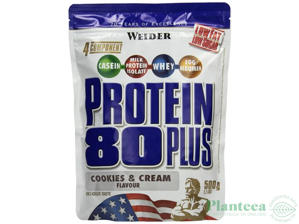 Pulbere proteica mix 4sort 80+ cookie 500g - WEIDER