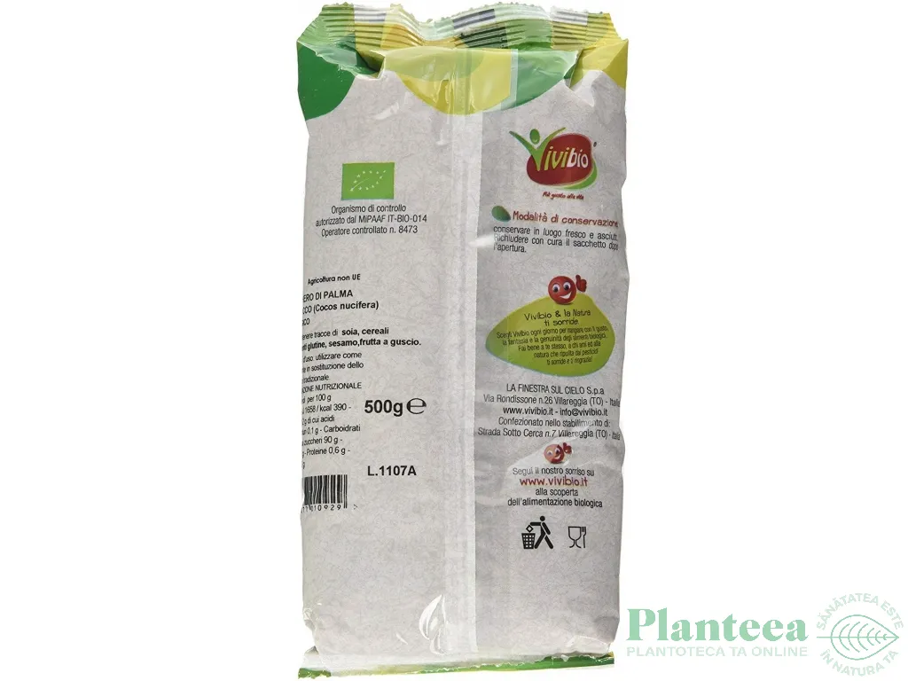 Zahar cocos eco 500g - VIVIBIO