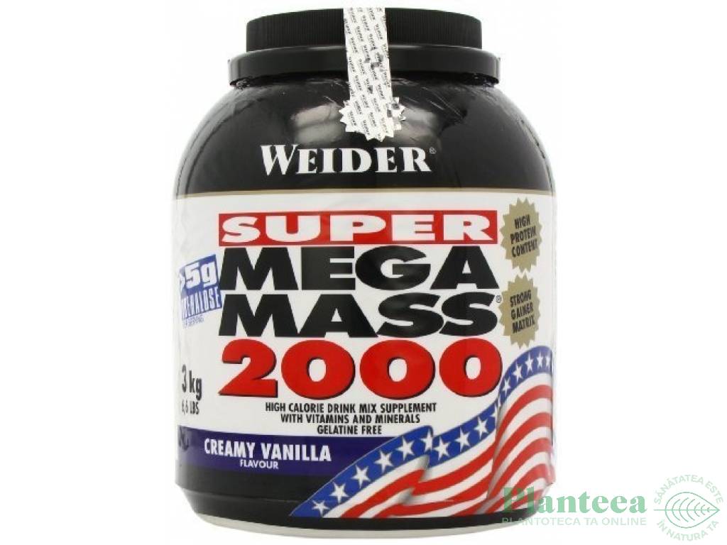 Super mega mass 2000 vanilie 3kg - WEIDER