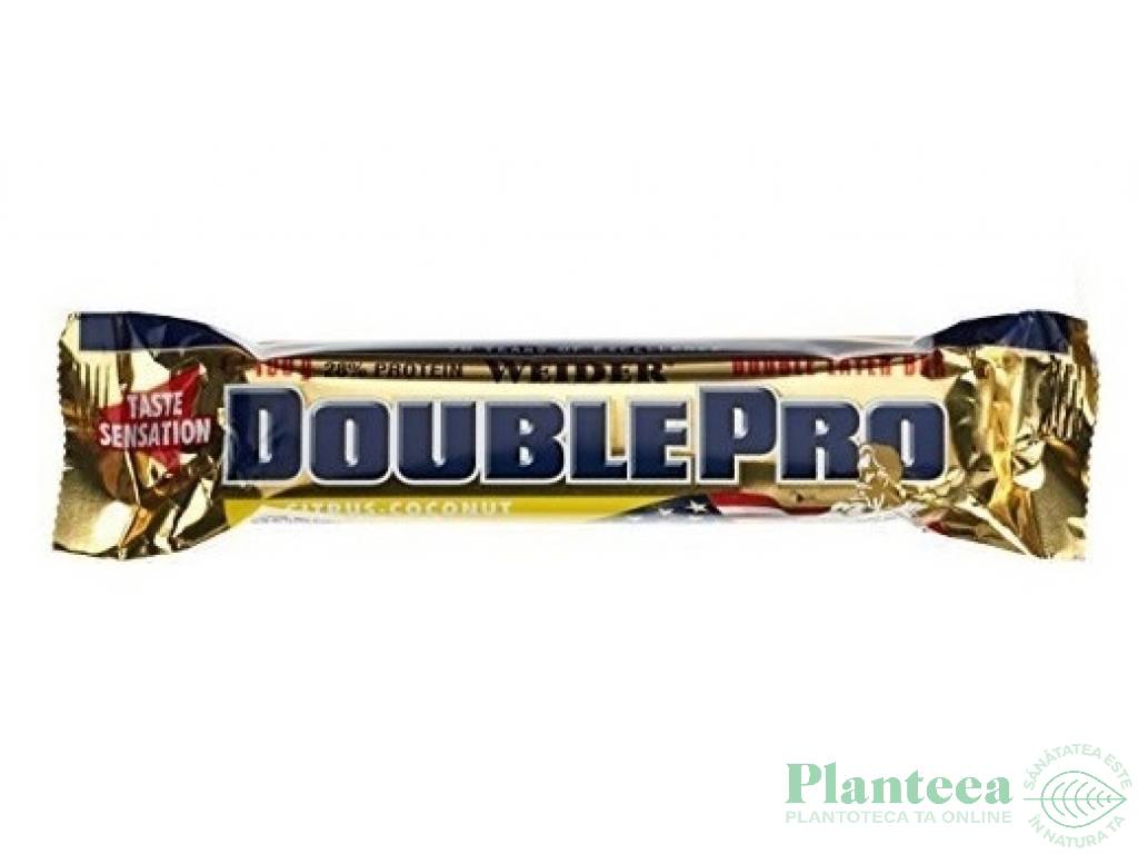 Baton proteic 28% DoublePro citrice cocos 100g - WEIDER