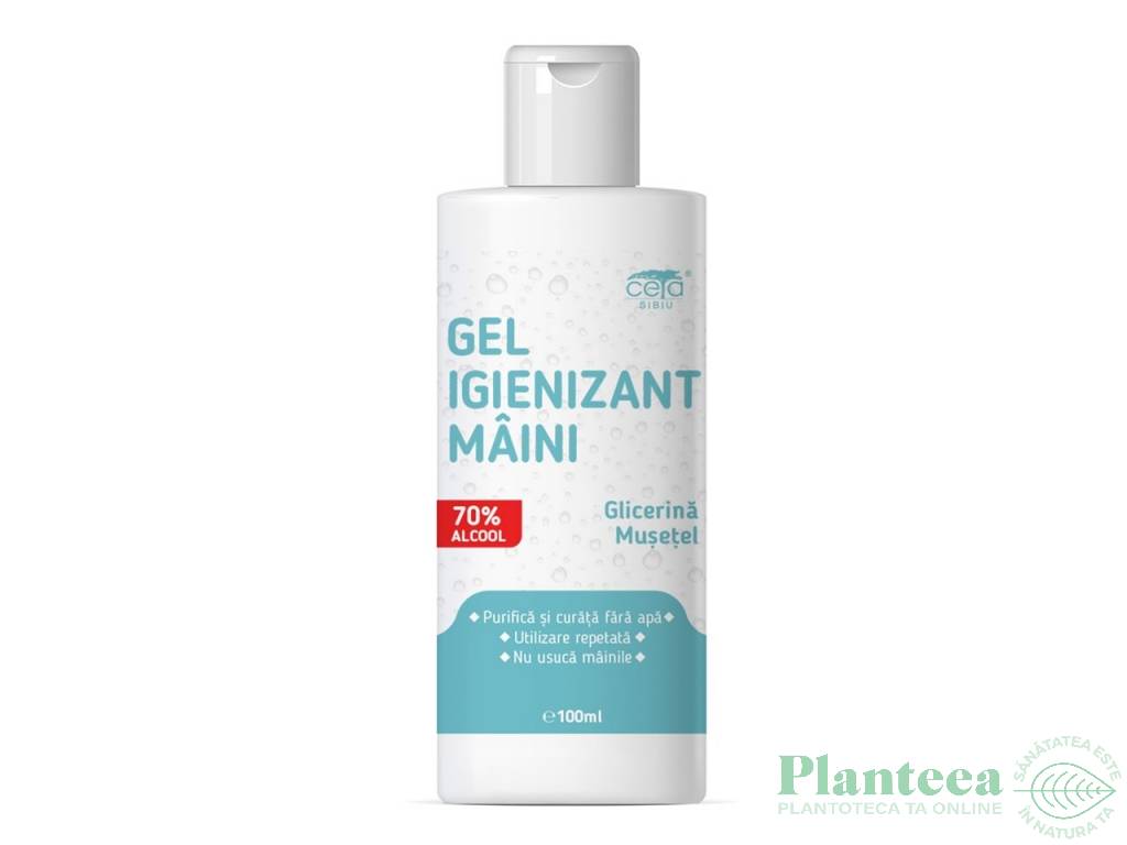 Gel igienizant maini glicerina musetel 70%alcool 100ml - CETA SIBIU